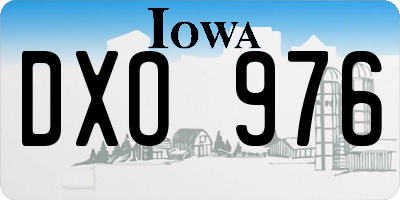 IA license plate DXO976