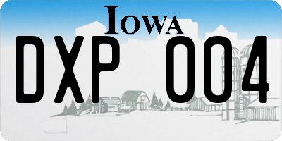 IA license plate DXP004