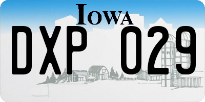 IA license plate DXP029
