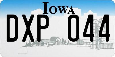 IA license plate DXP044