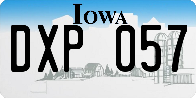 IA license plate DXP057