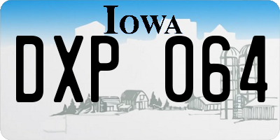 IA license plate DXP064