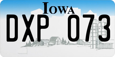 IA license plate DXP073