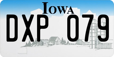 IA license plate DXP079