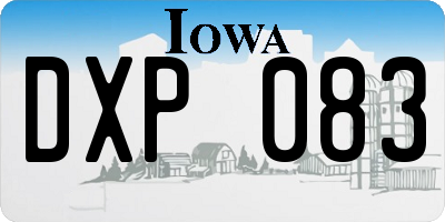 IA license plate DXP083