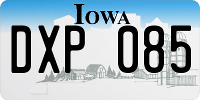 IA license plate DXP085
