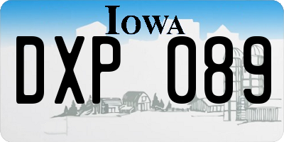 IA license plate DXP089