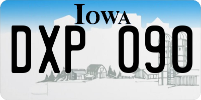 IA license plate DXP090