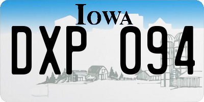 IA license plate DXP094