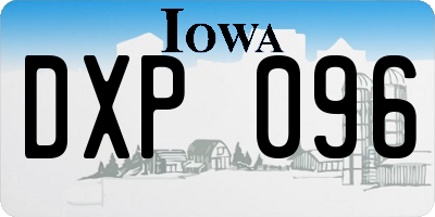 IA license plate DXP096