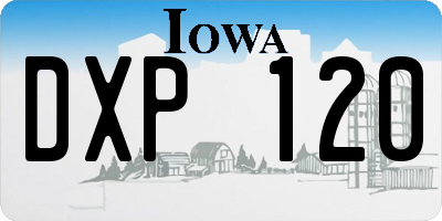 IA license plate DXP120