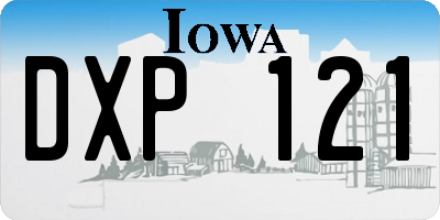 IA license plate DXP121