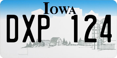IA license plate DXP124