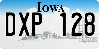 IA license plate DXP128