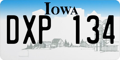 IA license plate DXP134