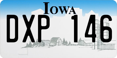 IA license plate DXP146