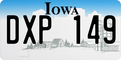 IA license plate DXP149