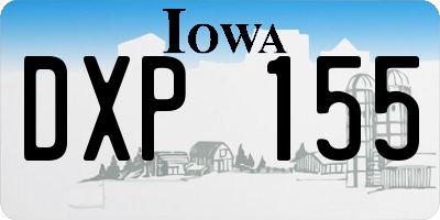IA license plate DXP155