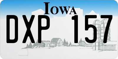 IA license plate DXP157