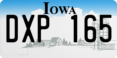 IA license plate DXP165