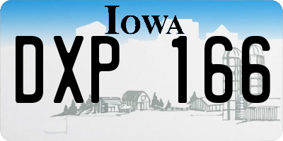 IA license plate DXP166