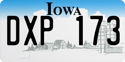 IA license plate DXP173