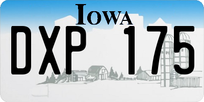 IA license plate DXP175