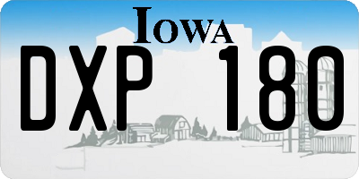 IA license plate DXP180