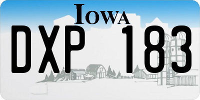 IA license plate DXP183