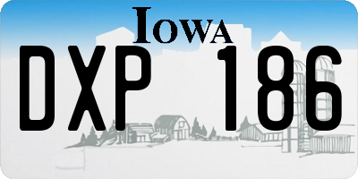 IA license plate DXP186
