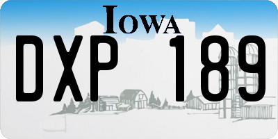 IA license plate DXP189