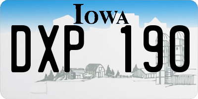 IA license plate DXP190