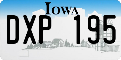 IA license plate DXP195