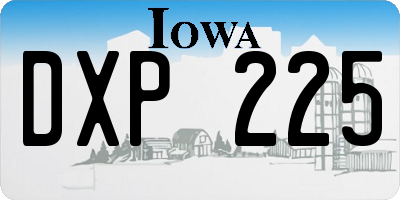 IA license plate DXP225