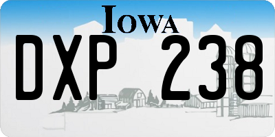 IA license plate DXP238