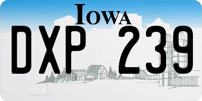 IA license plate DXP239
