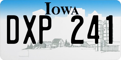 IA license plate DXP241