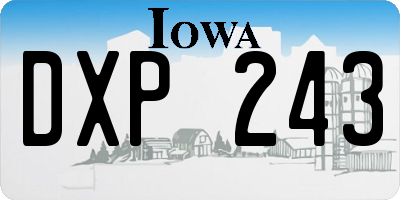 IA license plate DXP243