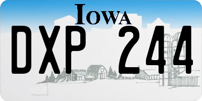 IA license plate DXP244