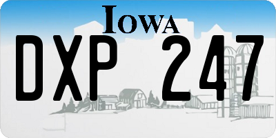 IA license plate DXP247