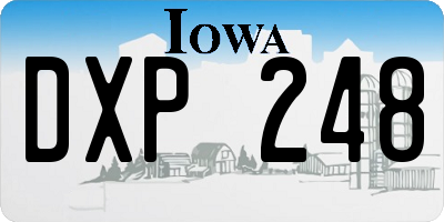 IA license plate DXP248