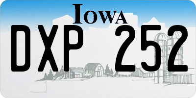 IA license plate DXP252