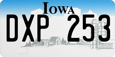 IA license plate DXP253