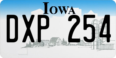 IA license plate DXP254