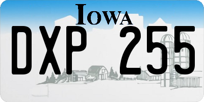 IA license plate DXP255