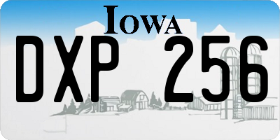 IA license plate DXP256