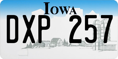 IA license plate DXP257