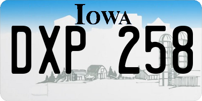 IA license plate DXP258