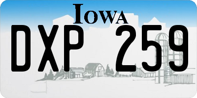 IA license plate DXP259