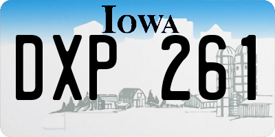 IA license plate DXP261